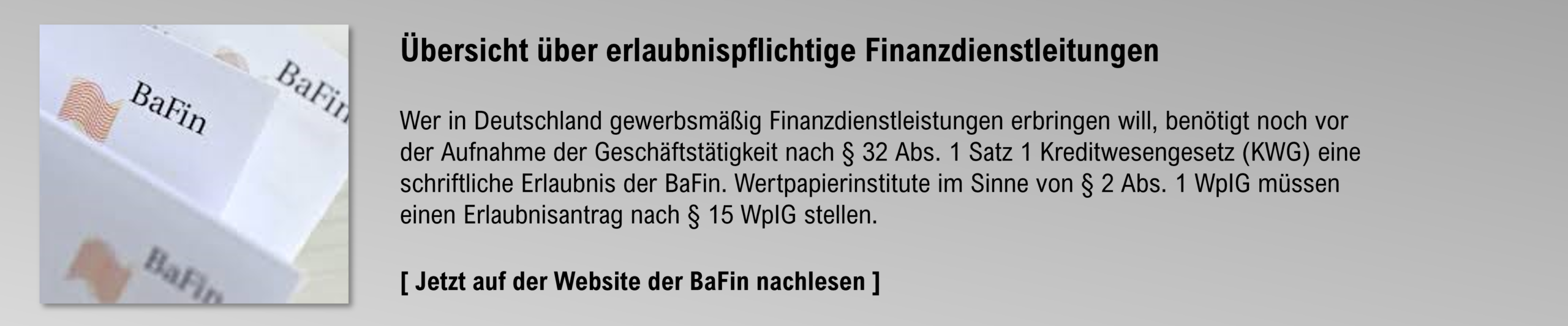 BaFin - Definition Wertpapierinstitut und Haftungsdach für vertraglich gebundene Vermittler (Vermögensverwalter, Anlageberater und -vermittler)