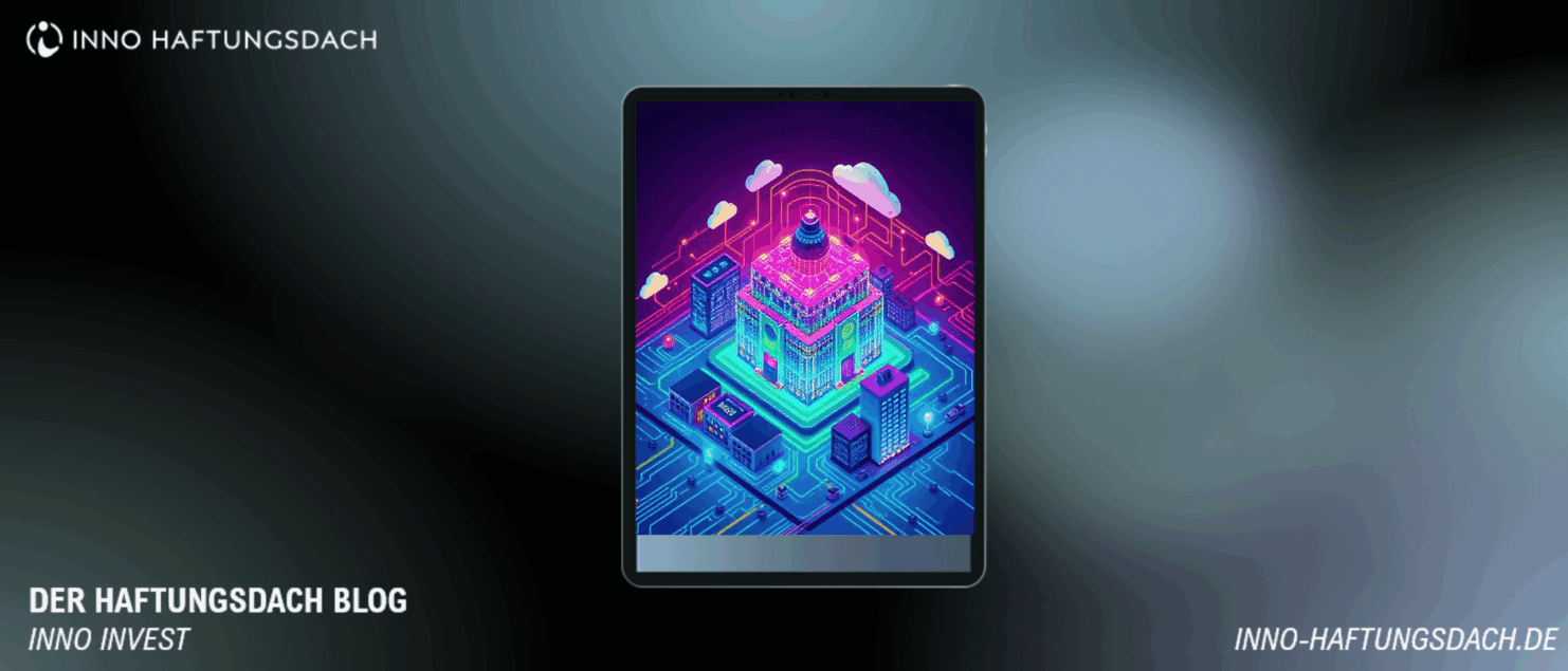 2D-Illustration zur Cyber-Resilienz im Finanzvertrieb mit digitaler Festung, NIS 2 und DORA-Compliance